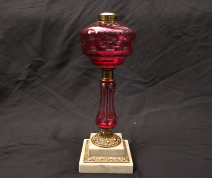 Cut Overlay Oil Lamp