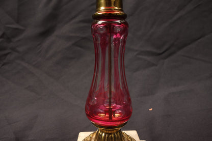 Cut Overlay Oil Lamp
