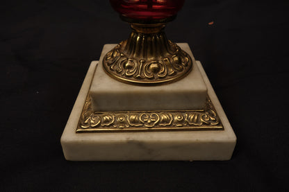 Cut Overlay Oil Lamp