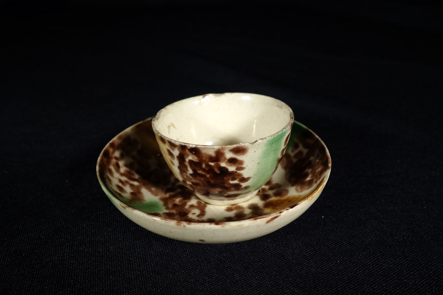 Whieldon-Type Tea Bowl and saucer