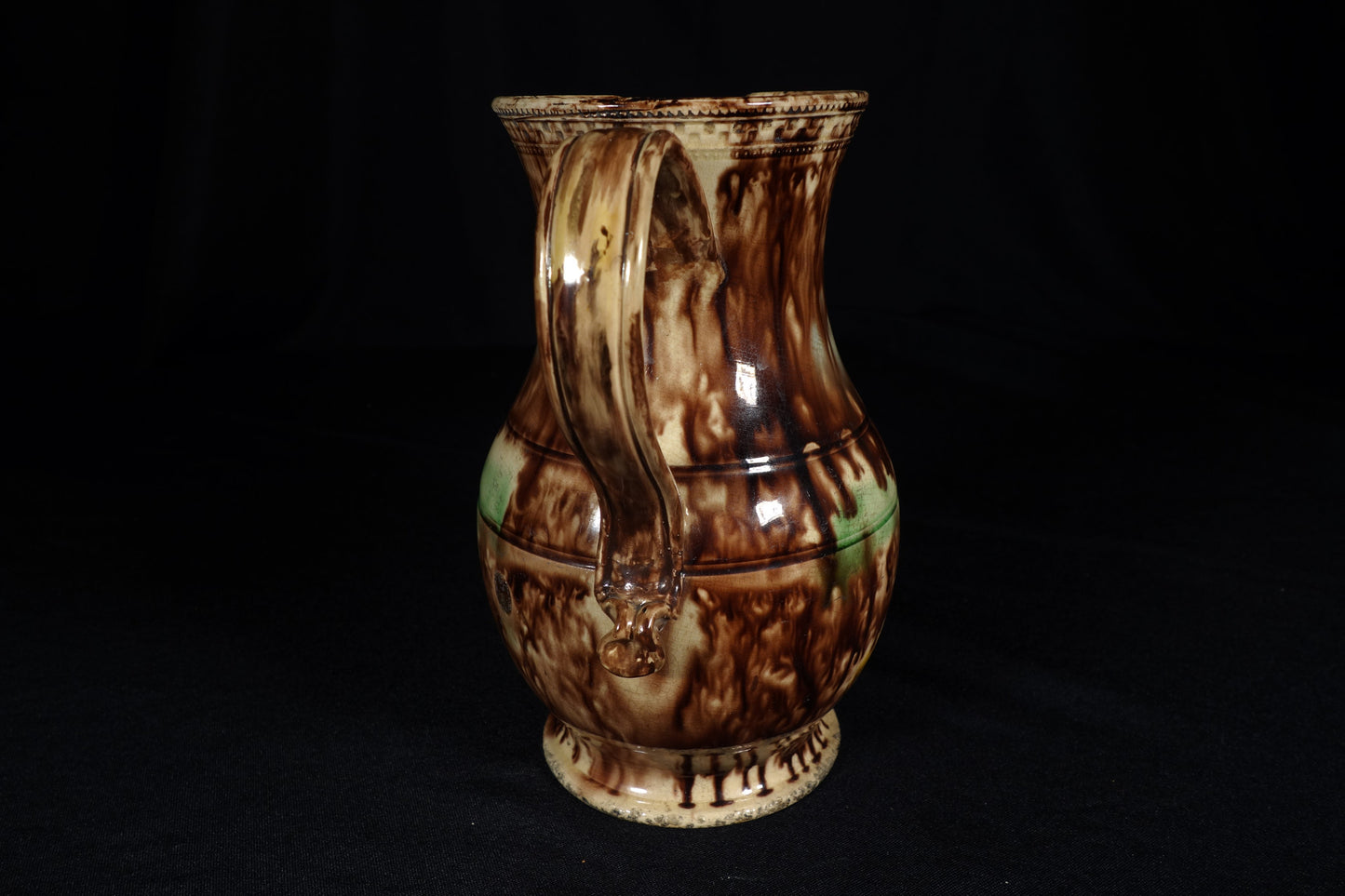Large Tortoiseshell Glaze Pitcher