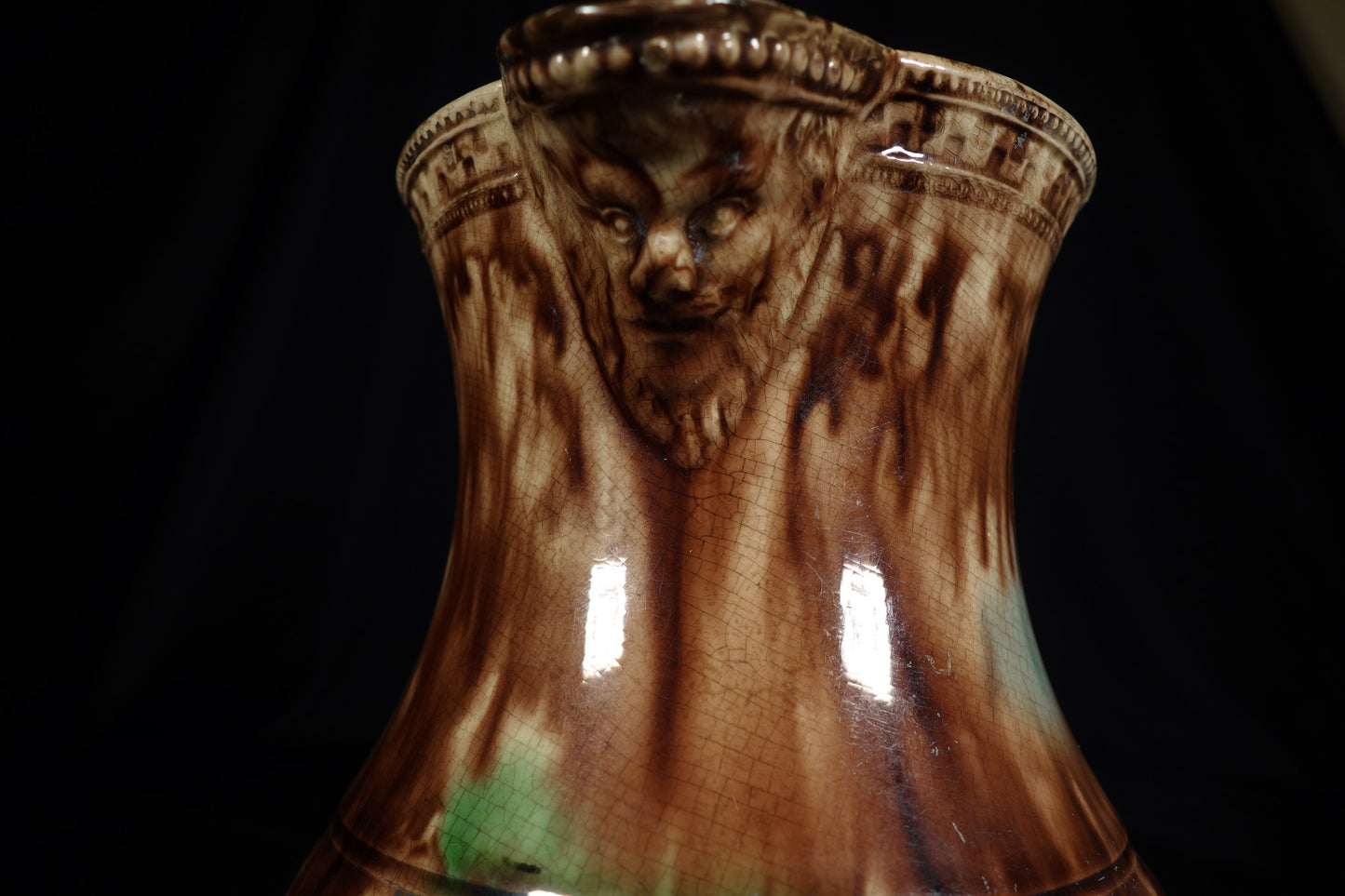 Large Tortoiseshell Glaze Pitcher