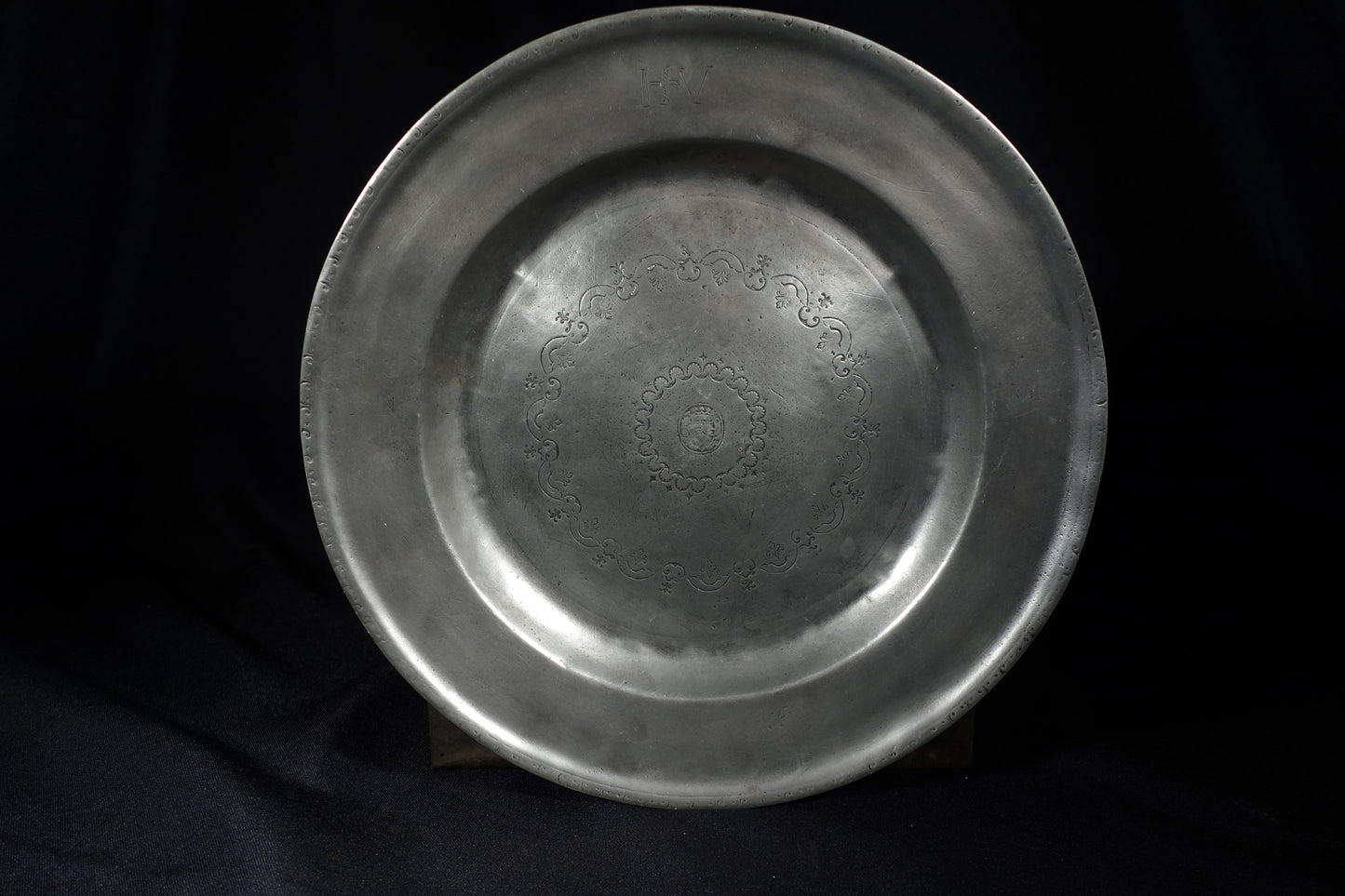 Engraved Pewter Plate
