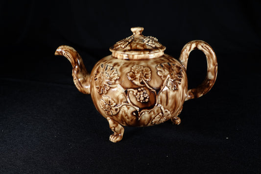 Tortoiseshell Glaze Footed teapot