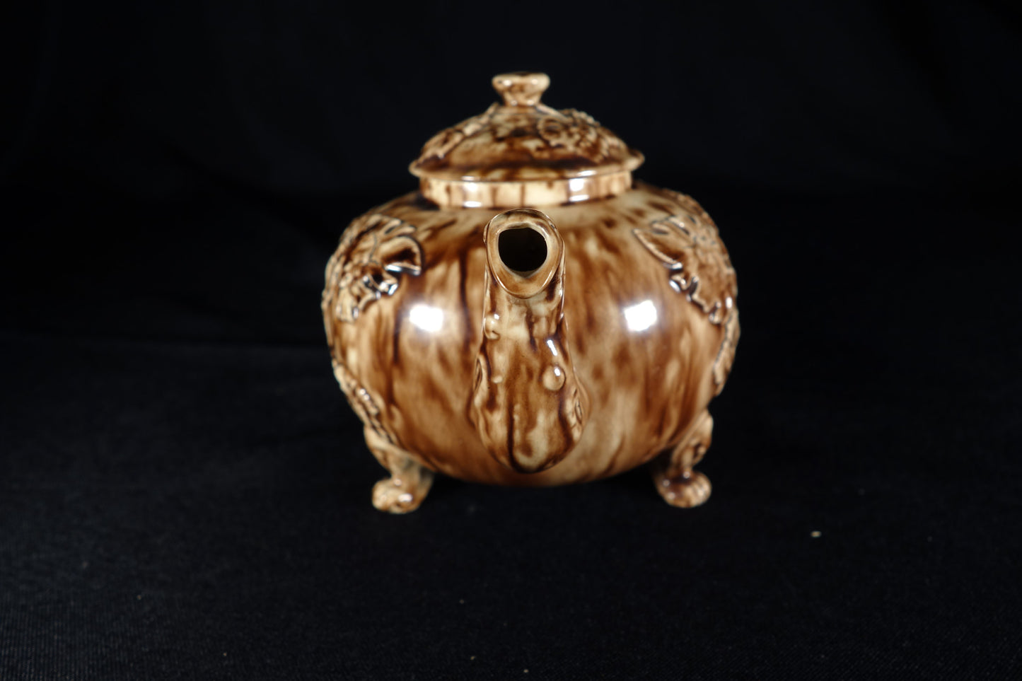 Tortoiseshell Glaze Footed teapot