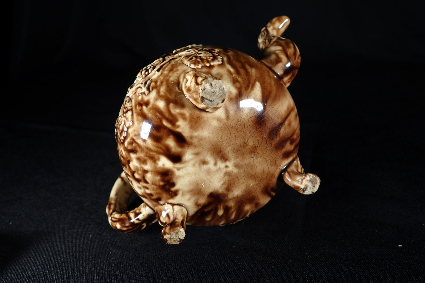 Tortoiseshell Glaze Footed teapot