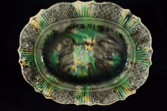 Tortoiseshell Glaze Oval Dish
