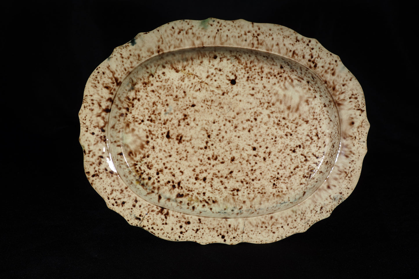 Tortoiseshell Glaze Oval Dish