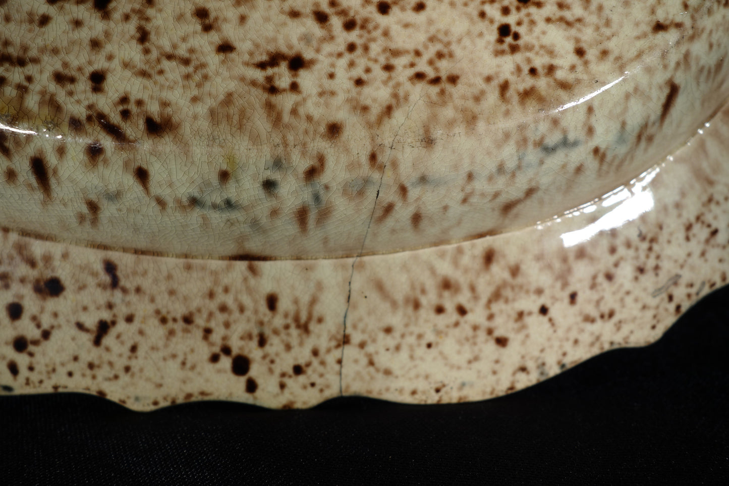 Tortoiseshell Glaze Oval Dish