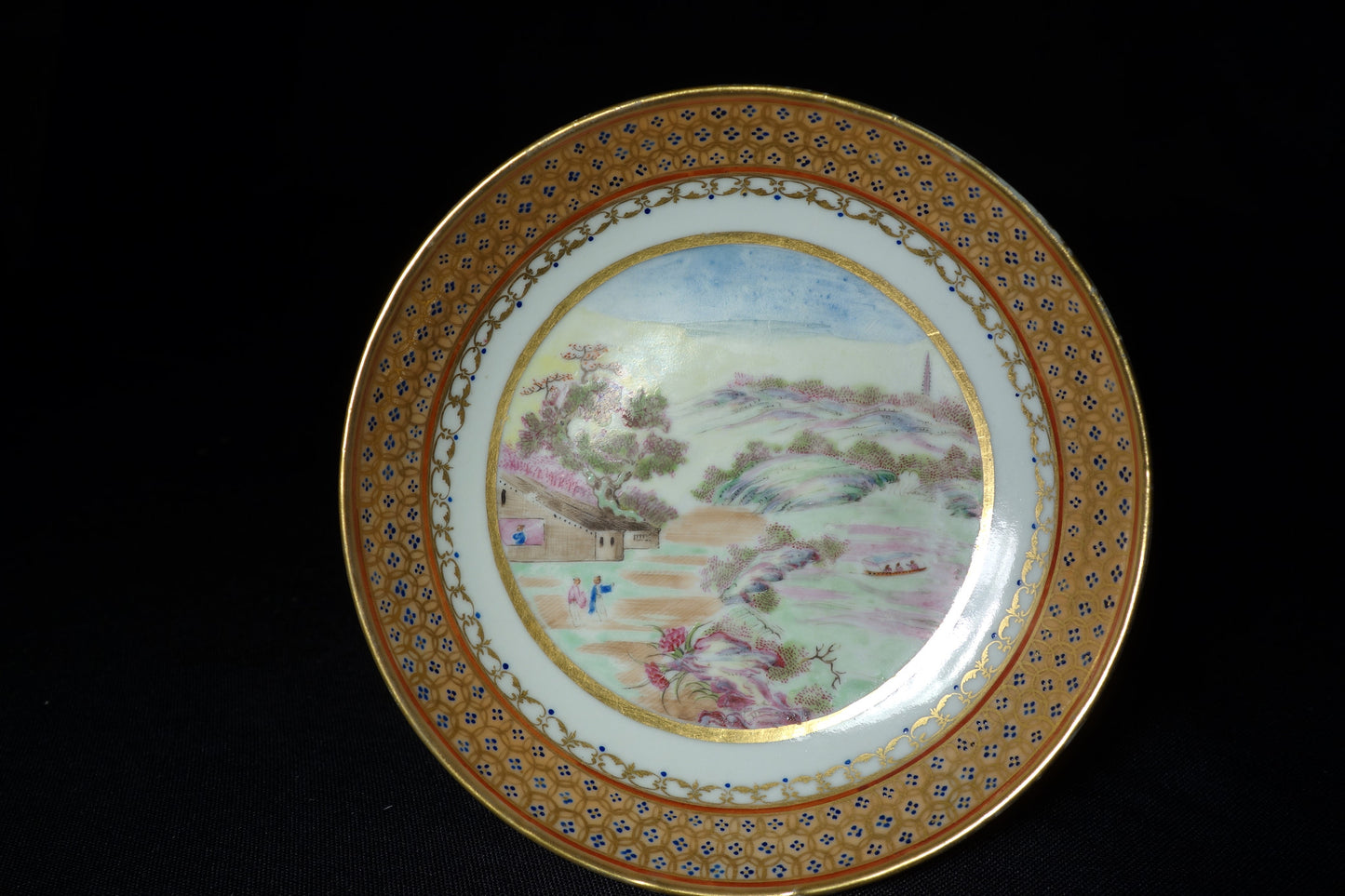 Chinese Export Tea Bowl and Saucer