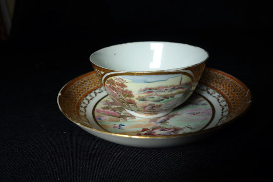 Chinese Export Tea Bowl and Saucer
