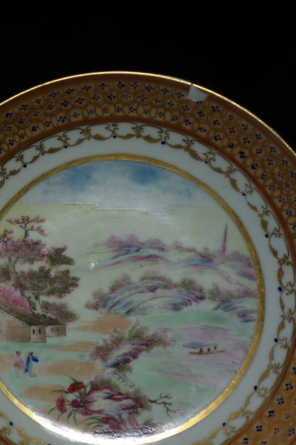 Chinese Export Tea Bowl and Saucer