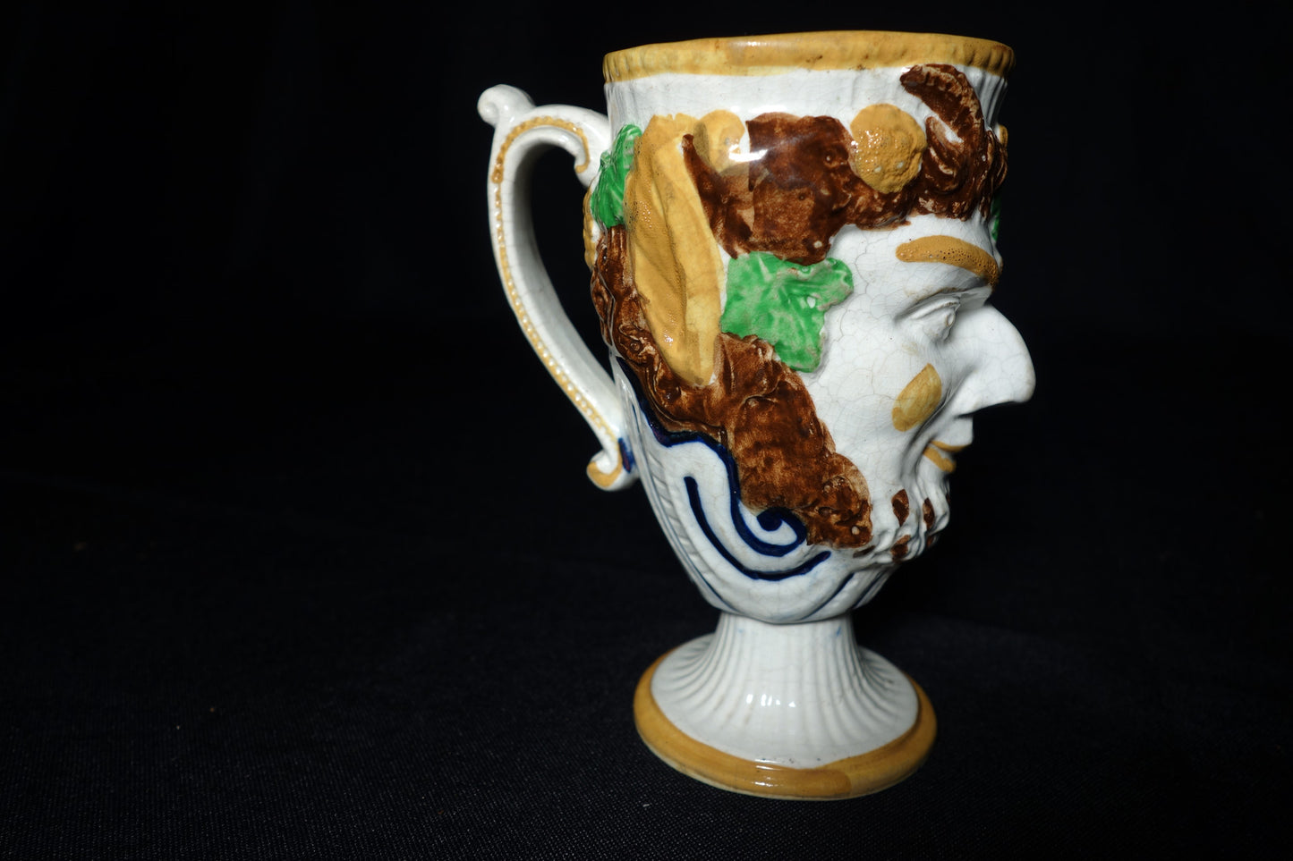 Prattware Satyr Frog Mug