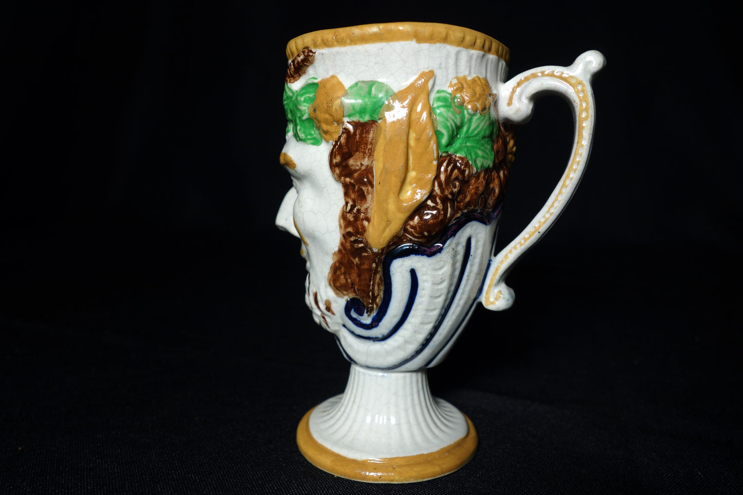 Prattware Satyr Frog Mug