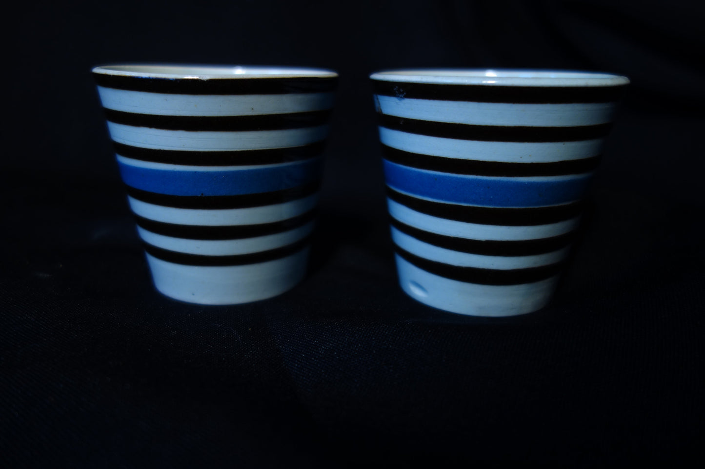 Pair of Mocha Ware Beakers