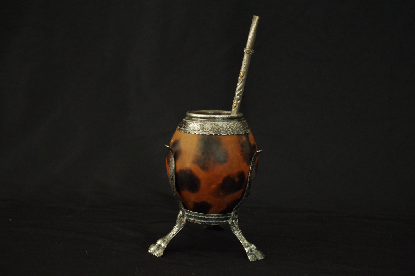 Silver Mounted Mate Gourd