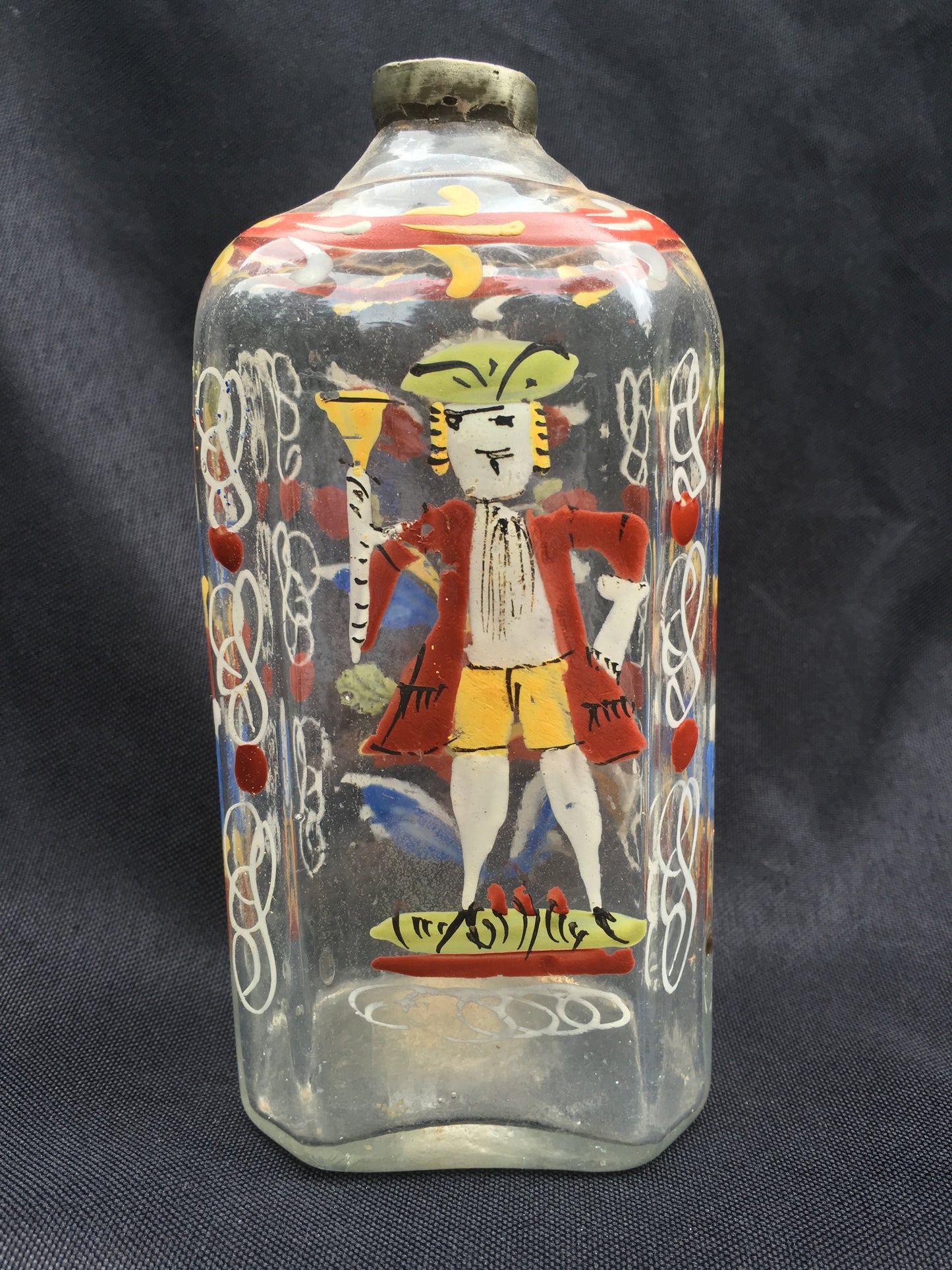 Enamel Decorated Flask