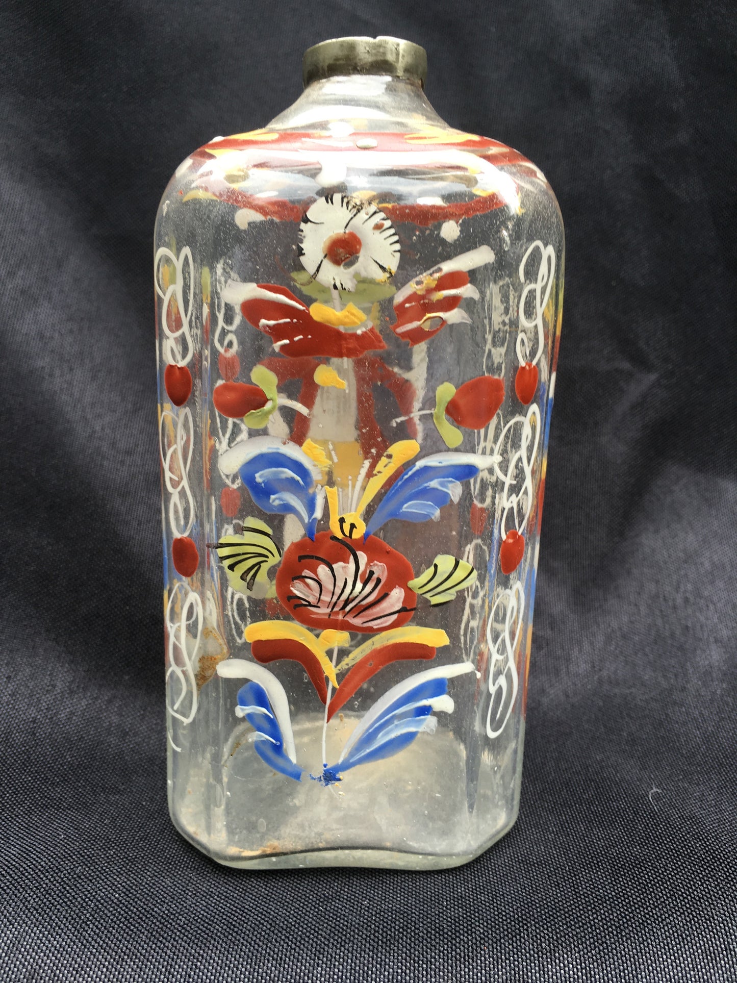 Enamel Decorated Flask