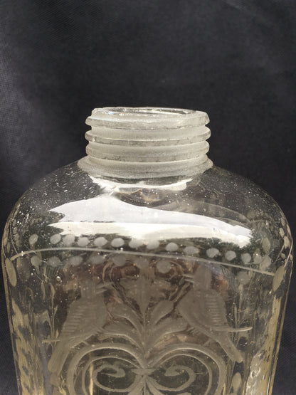 Etched Flask with Pewter Lid