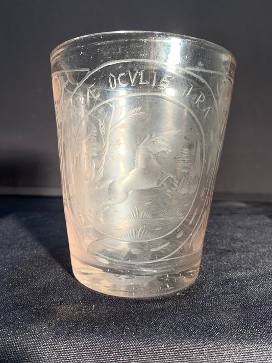 Bohemian Etched Beaker